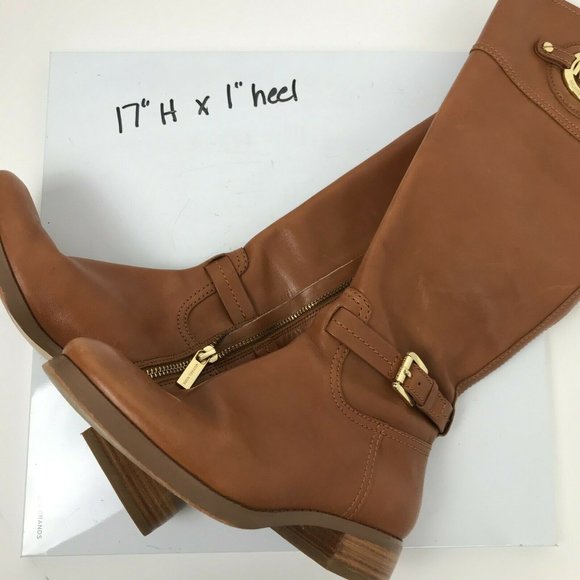 Michael Kors Stockard Leather Knee Tall Riding 5.5 - Picture 7 of 7